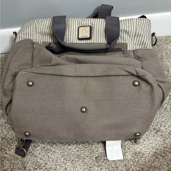 ERGOBABY The Coffee Run Tote Backpack Baby Diaper Bag Grey Unisex - Picture 4 of 10